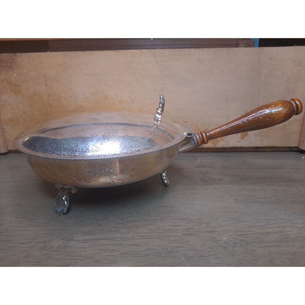 Vintage Portsmouth Trademark Silver‎ Plated Butler Crumb Catcher Claw Feet